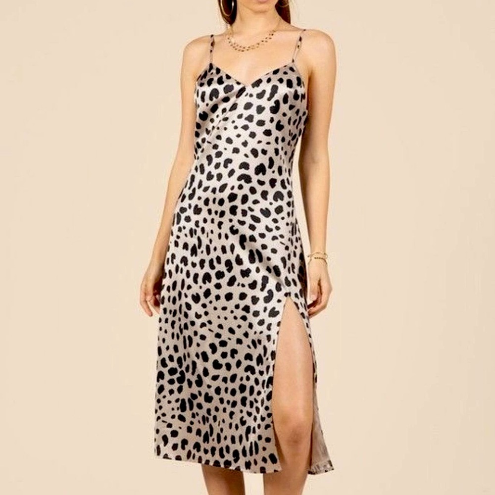 Silk Leopard Print Dress